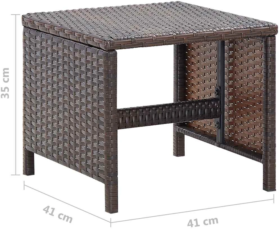 Lauko baldų komplektas Lauko valg. baldų komplekt. su pagalv., 9d., rudas, polirat.
