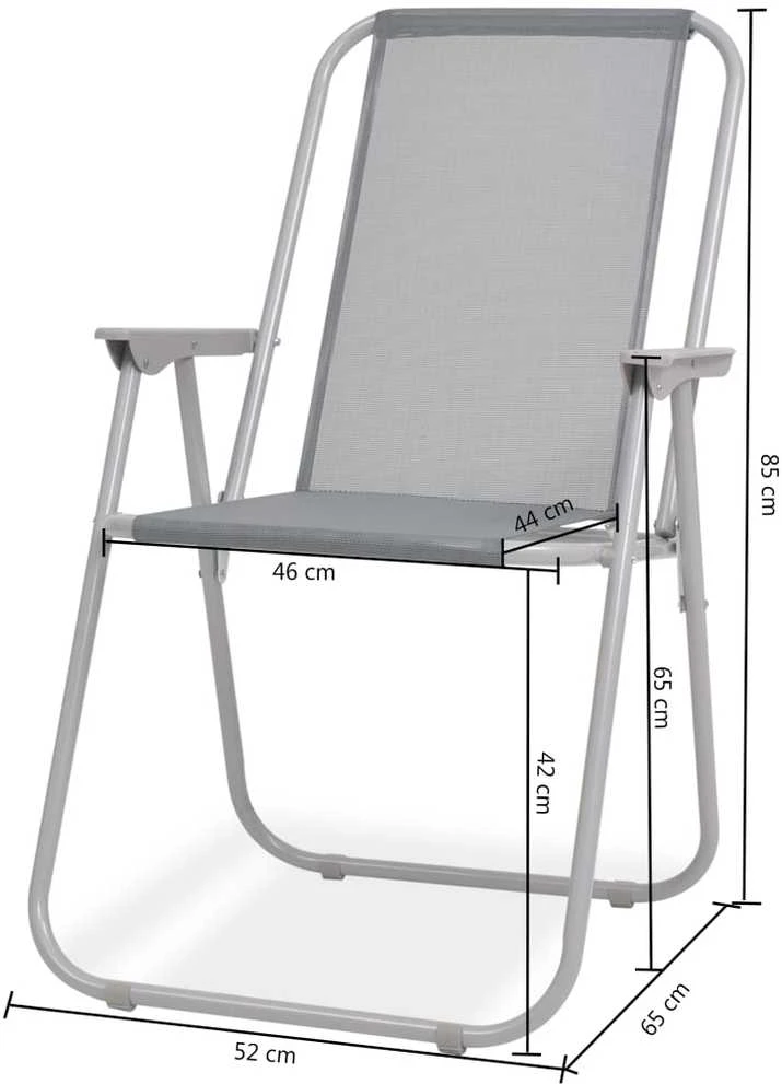 Lauko baldų komplektas Lauko valgomojo baldų kompl., 6d., plienas ir tekst., pilkas