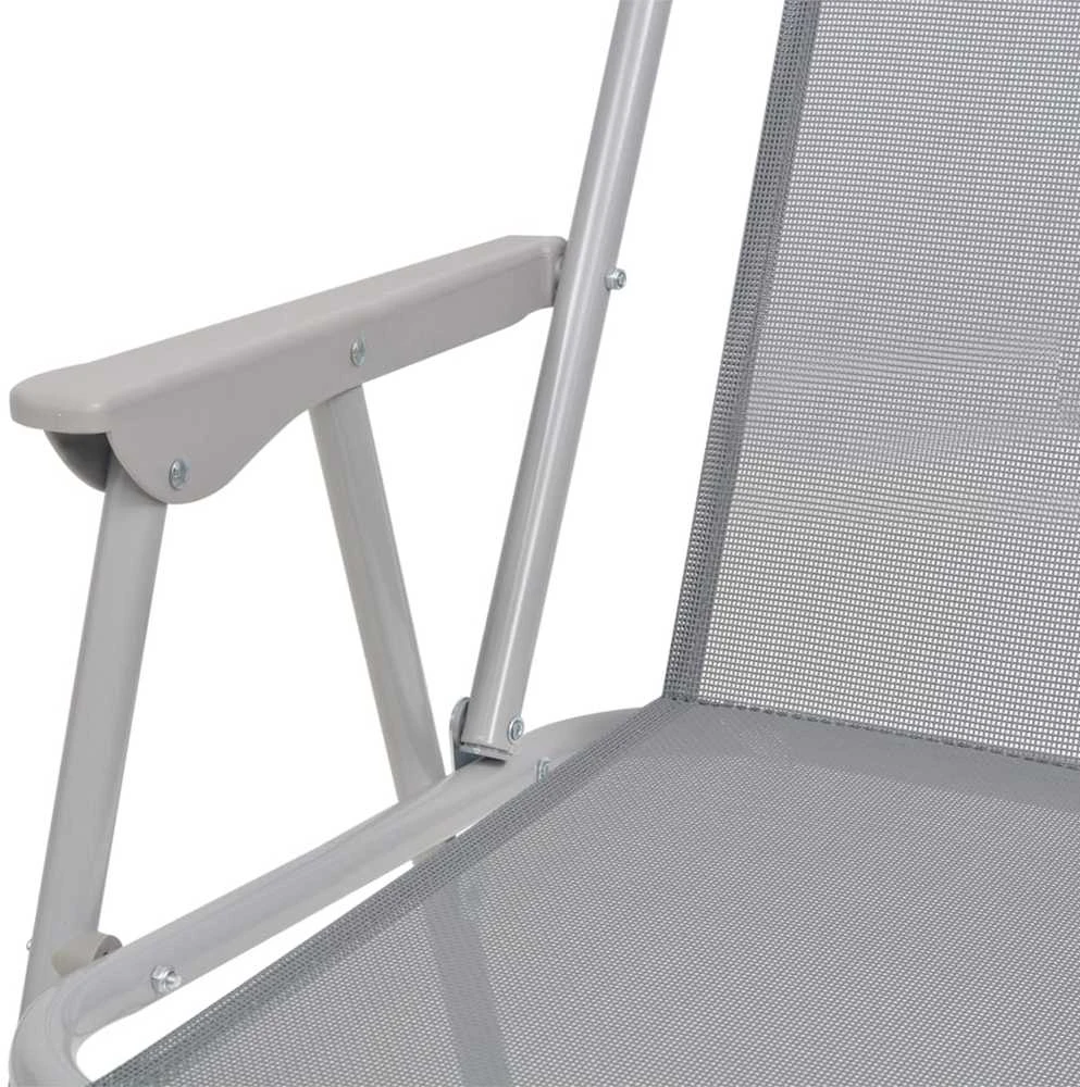 Lauko baldų komplektas Lauko valgomojo baldų kompl., 8d., plien. ir tekstil., pilka