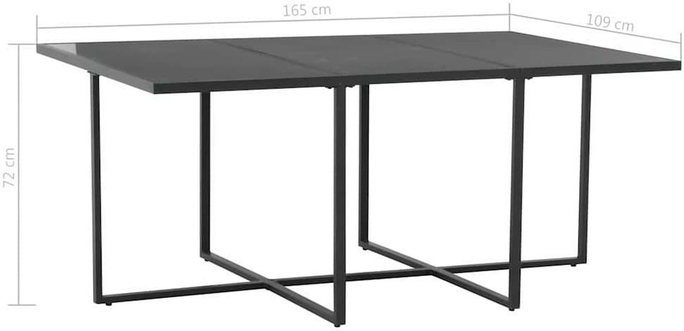 Lauko baldų komplektas Lauko valgomojo baldų kompl. su pagalv., 7d., juod., polirat.
