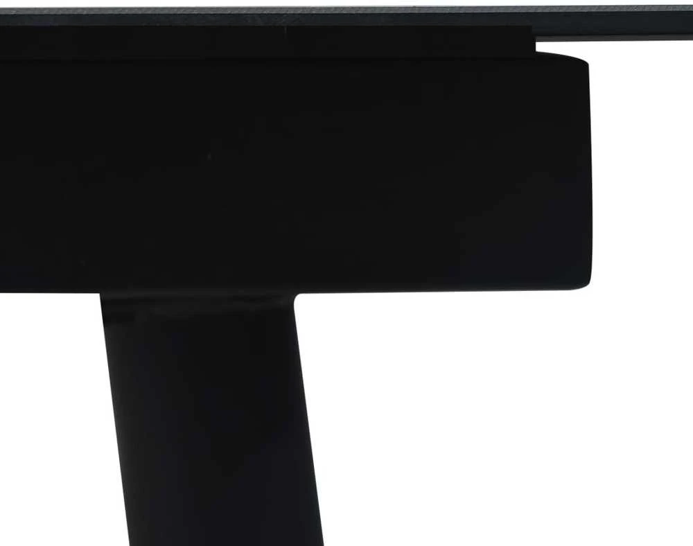 Lauko baldų komplektas Lauko valgomojo baldų komplektas, 5 dalių, juodas, PVC ratanas