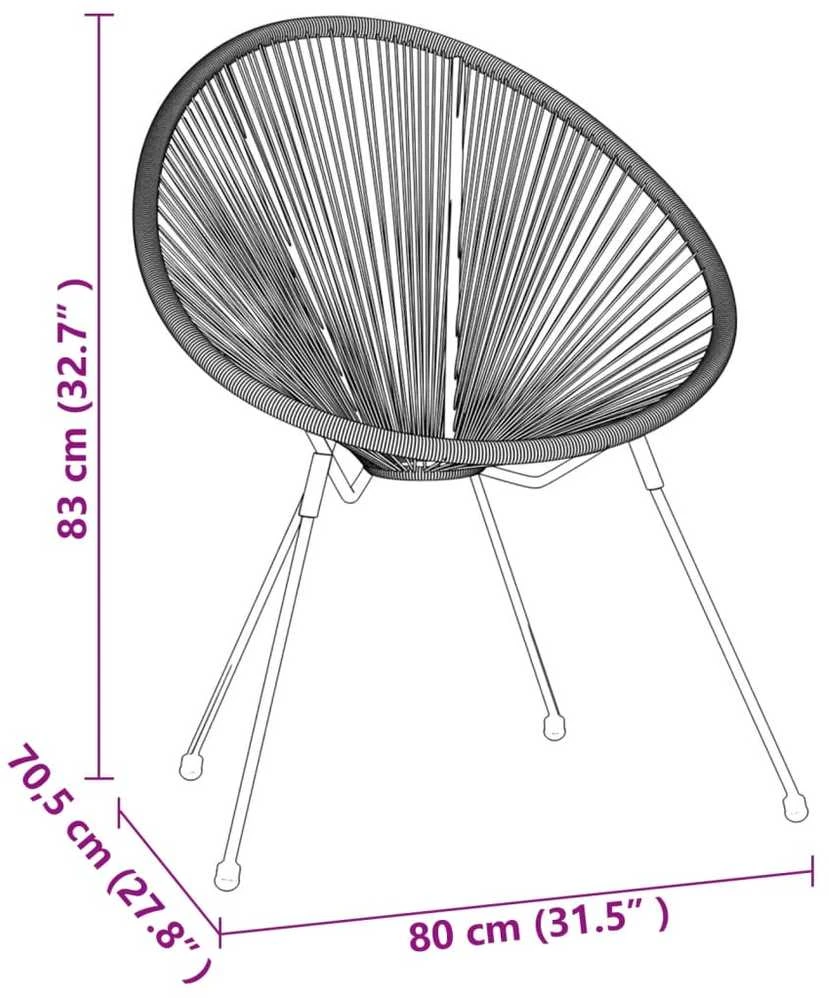 Lauko baldų komplektas Lauko valgomojo baldų komplektas, 5 dalių, juodas, PVC ratanas