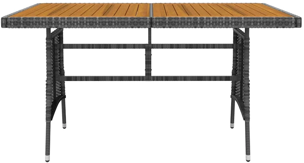 Lauko baldų komplektas Lauko valgomojo baldų komplektas, 7 dalių, pilkas, poliratanas