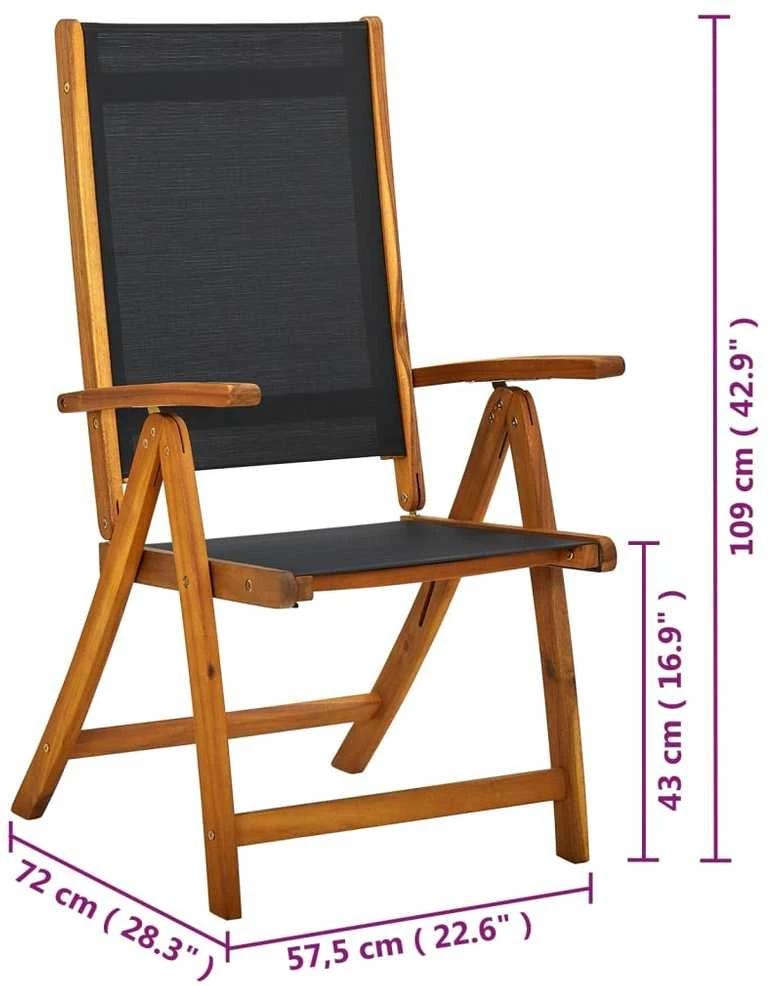 Lauko baldų komplektas Lauko valgomojo baldų komplektas, 7d., akacijos masyvas