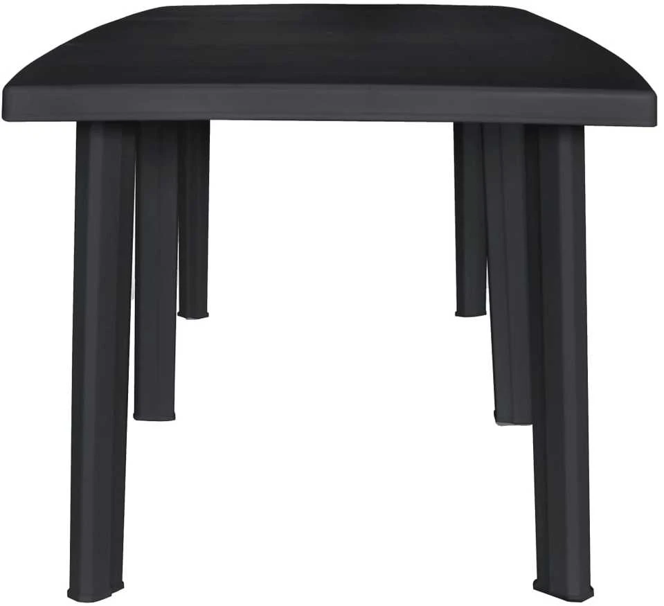 Lauko baldų komplektas Lauko valgomojo baldų komplektas, 9d., antracito, plastikas