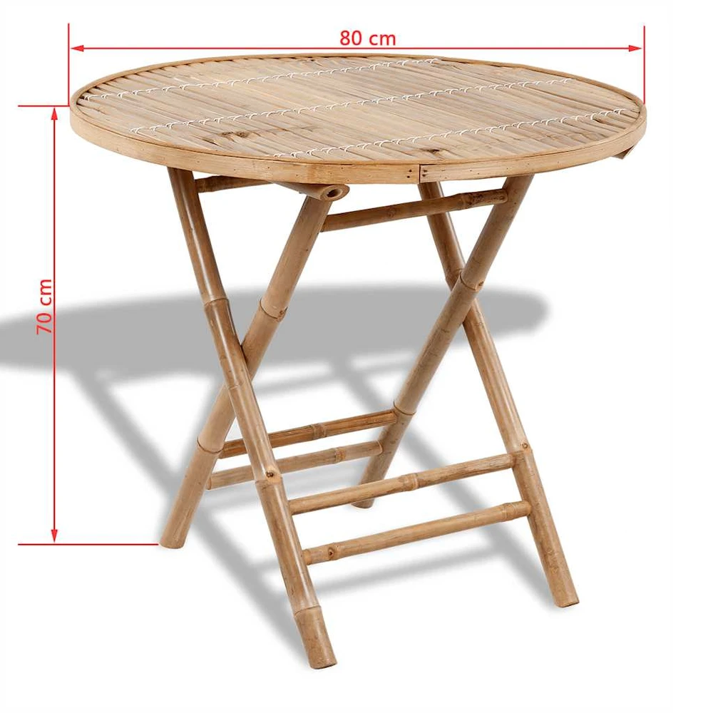 Lauko baldų komplektas Lauko valgomojo kompl., 5d., bambuko mediena, sulankst.