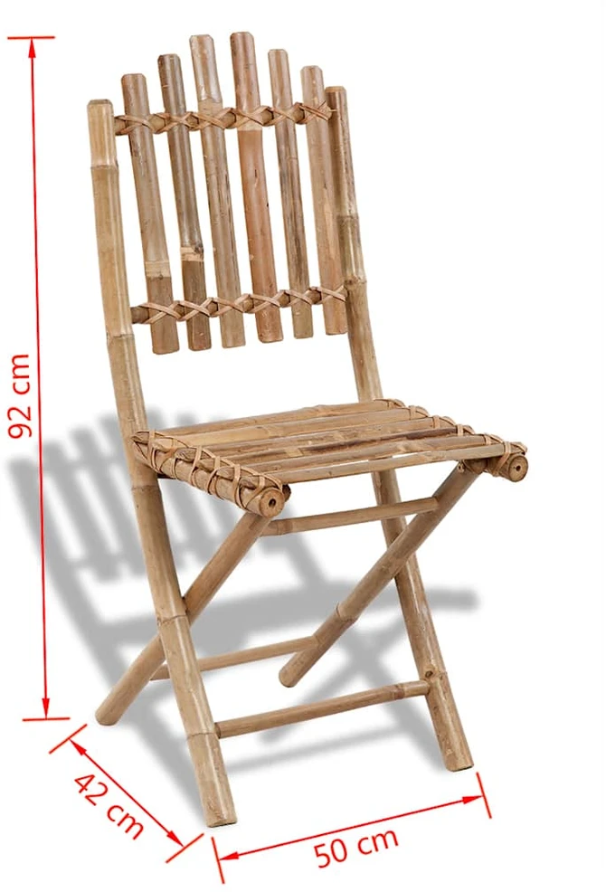 Lauko baldų komplektas Lauko valgomojo kompl., 5d., bambuko mediena, sulankst.