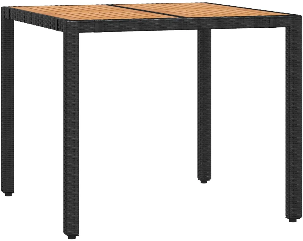 Lauko valgomojo komplektas 3 vnt. Juoda