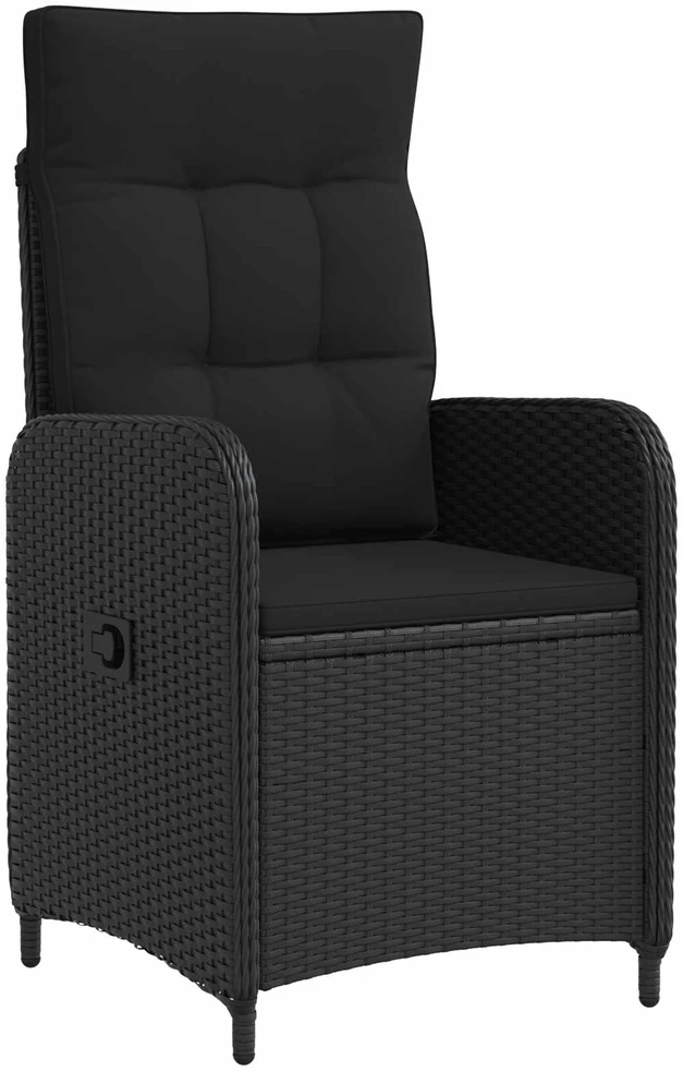 Lauko valgomojo komplektas 5 vnt. Juoda