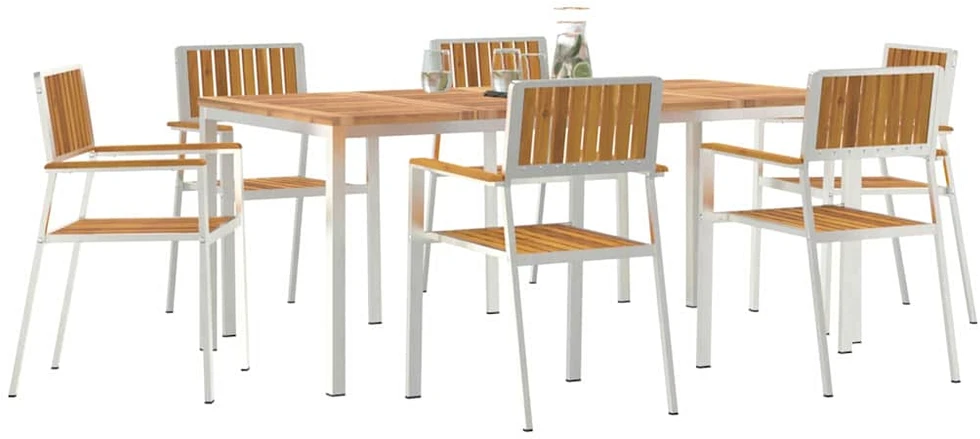 Lauko valgomojo komplektas 7 vnt. 180 x 90 x 75 cm
