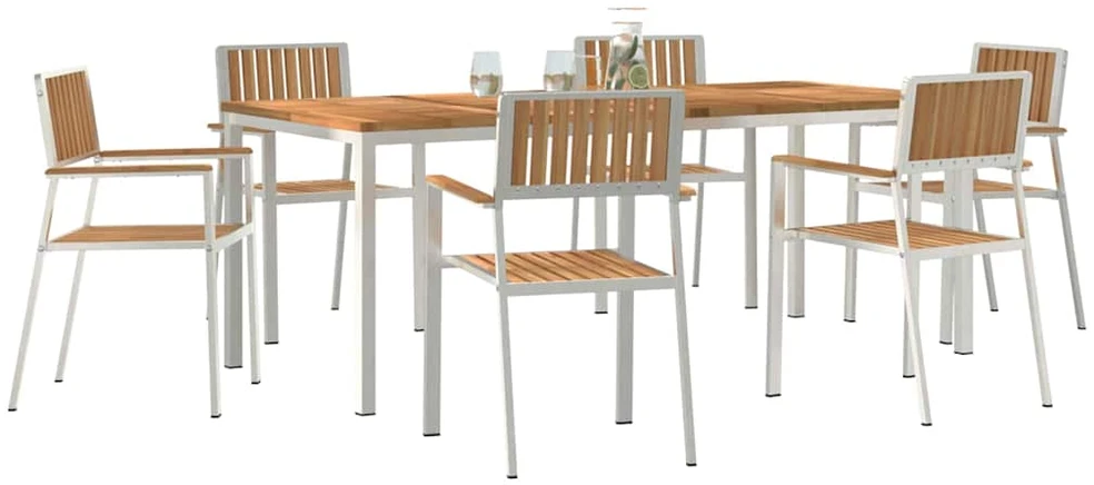 Lauko valgomojo komplektas 7 vnt. 200 x 90 x 75 cm