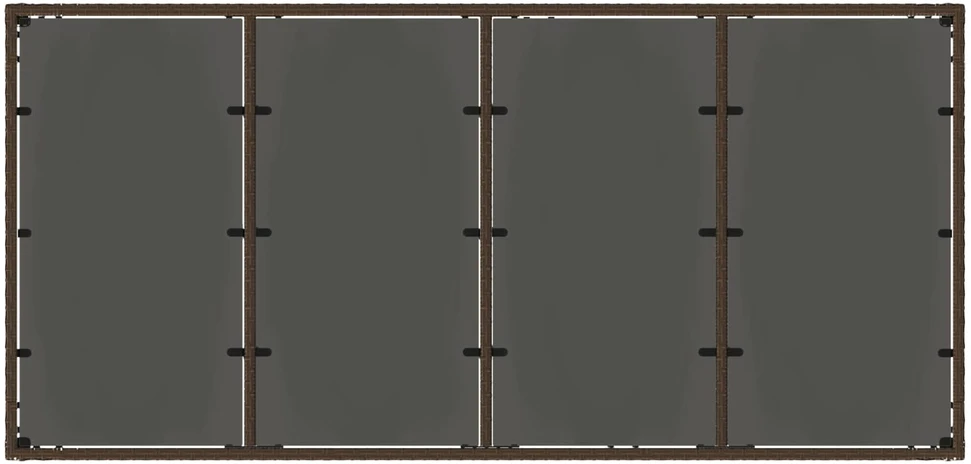 Lauko valgomojo komplektas 7 vnt. Brown and Raudona