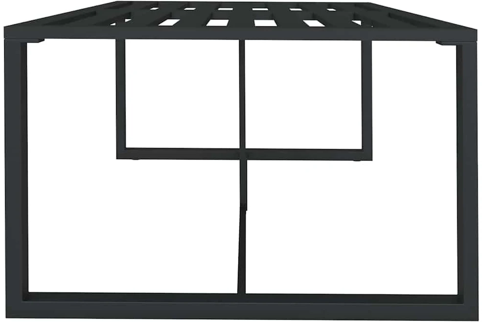 Lauko valgomojo stalas, antracito, 120x60x66cm, aliuminis