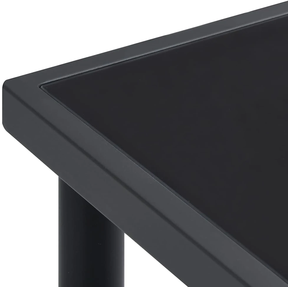 Lauko valgomojo stalas, antracito, 150x90x74cm, plienas