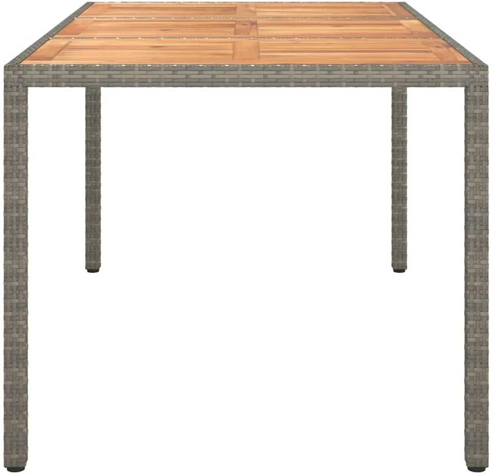 Sodo stalas Pilka 150 x 90 x 75 cm poliratanas