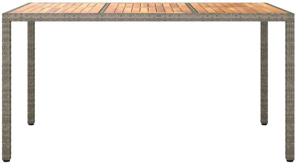 Sodo stalas Pilka 150 x 90 x 75 cm poliratanas