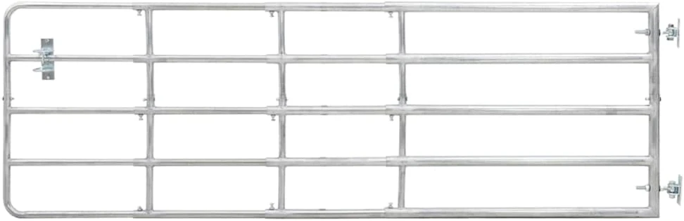 Lauko vartai, 5 skersiniai, sidabrinės spalvos, (150-400)x90cm