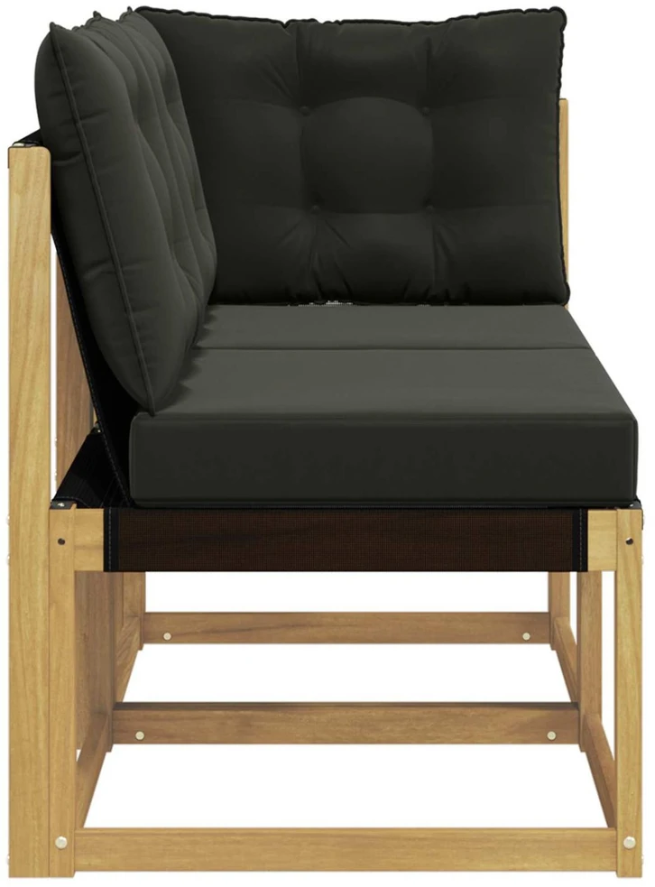2 vnt. Lauko vidurinė ir kampinė sofa Balta