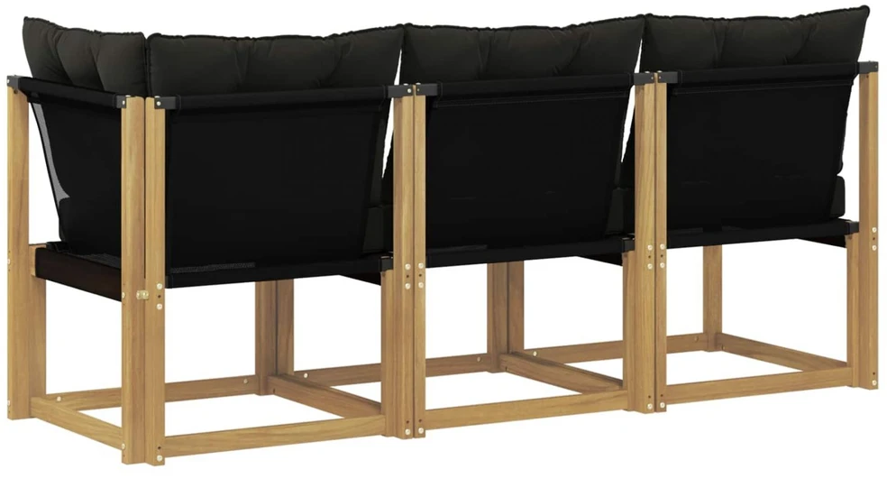 3 vnt. Lauko vidurinė ir kampinė sofa Balta