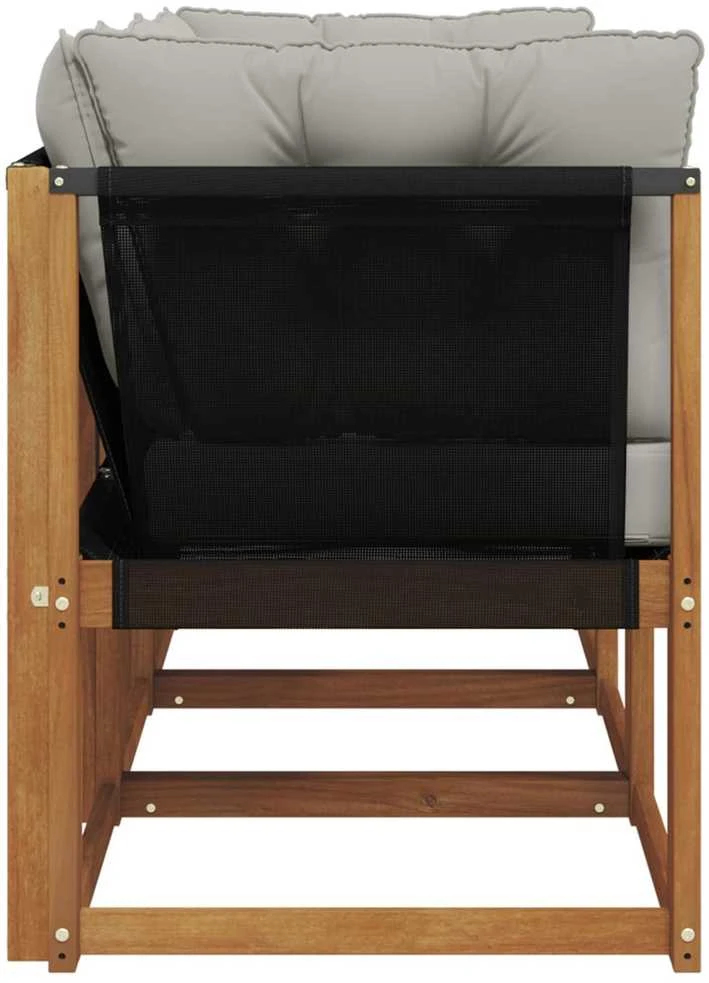 3 vnt. Lauko vidurinė ir kampinė sofa Natūrali