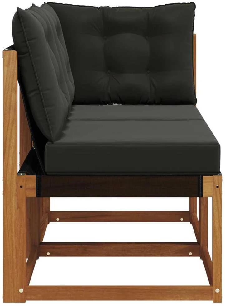 2 vnt. Lauko vidurinė ir kampinė sofa Natūrali