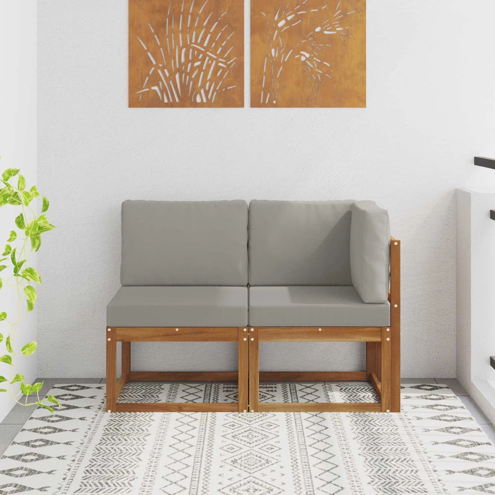 Lauko vidurinė ir kampinė sofa su pagalve 2 Vienetas