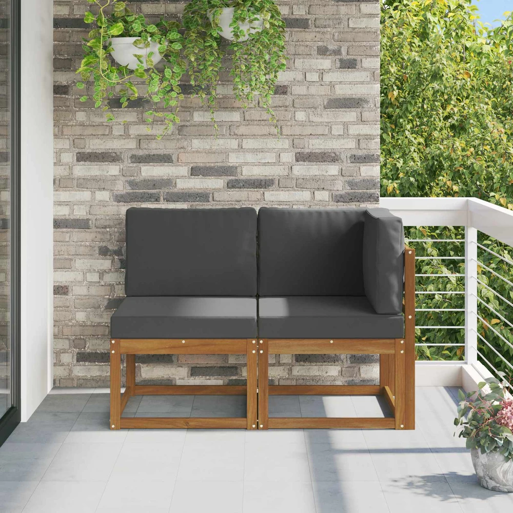 Lauko vidurinė ir kampinė sofa su pagalve 2 Vienetas