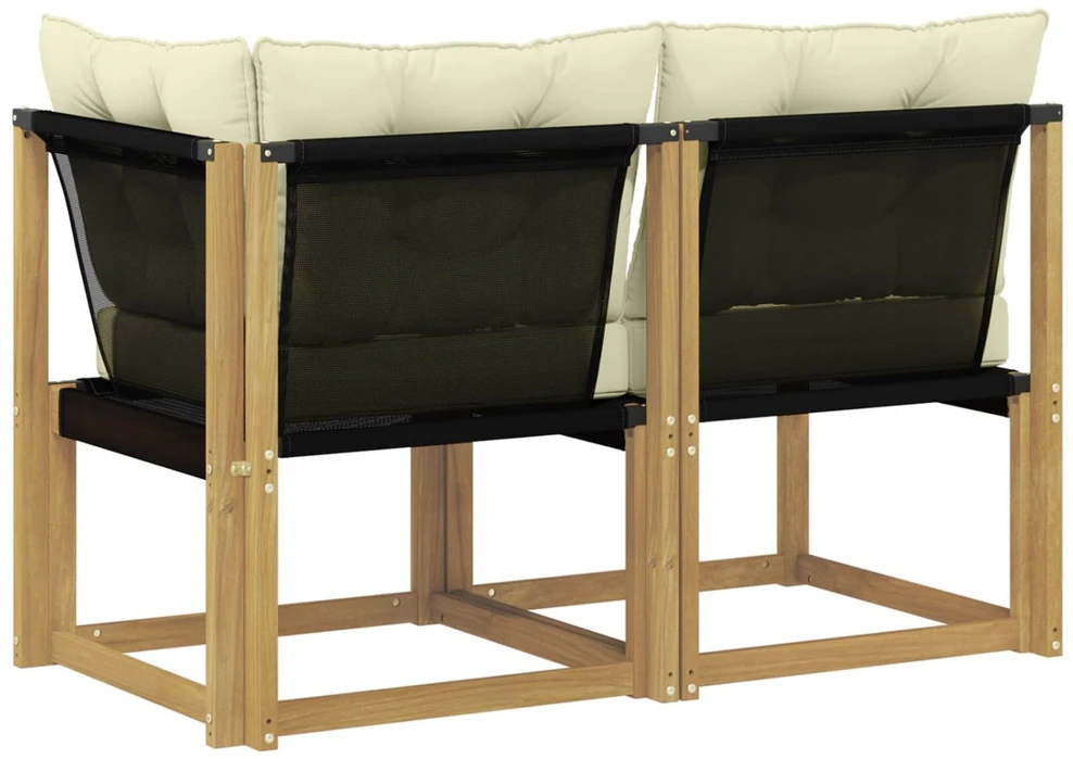 2 vnt. Lauko vidurinė ir kampinė sofa Balta