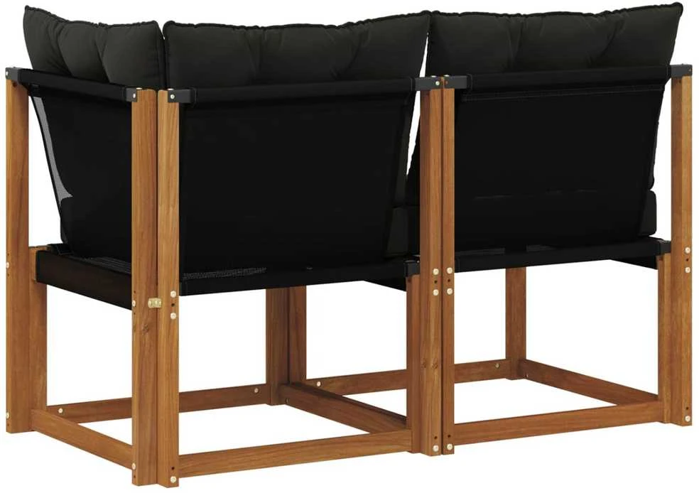 2 vnt. Lauko vidurinė ir kampinė sofa Natūrali