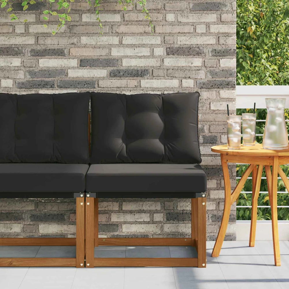 Lauko vidurinė sofa Kietas akacijos medis ir tekstilenas