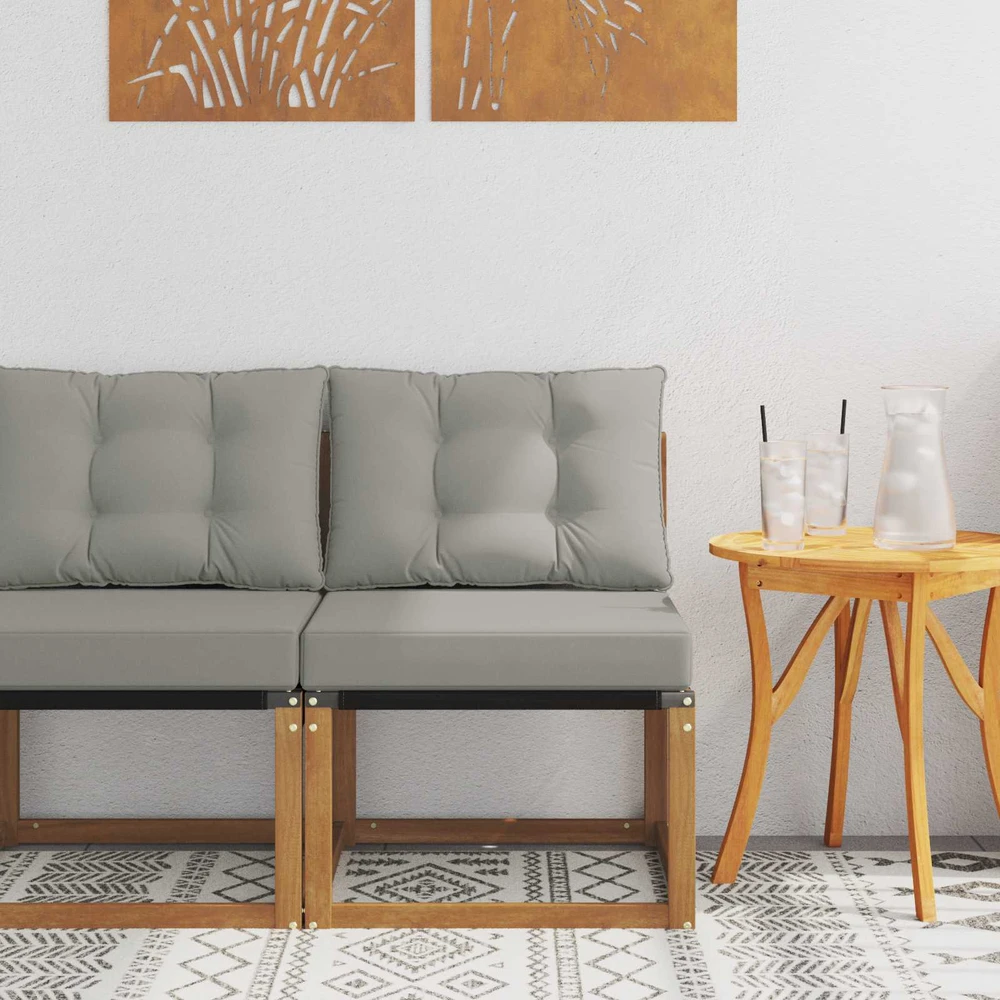 Lauko vidurinė sofa Kietas akacijos medis ir tekstilenas