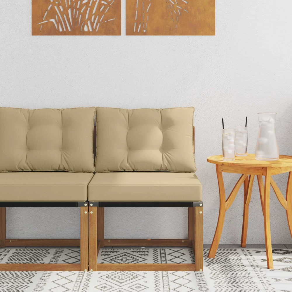 Lauko vidurinė sofa Kietas akacijos medis ir tekstilenas
