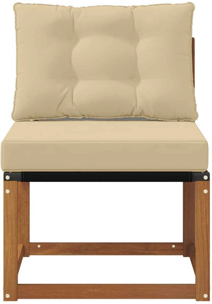 Lauko vidurinė sofa Kietas akacijos medis ir tekstilenas