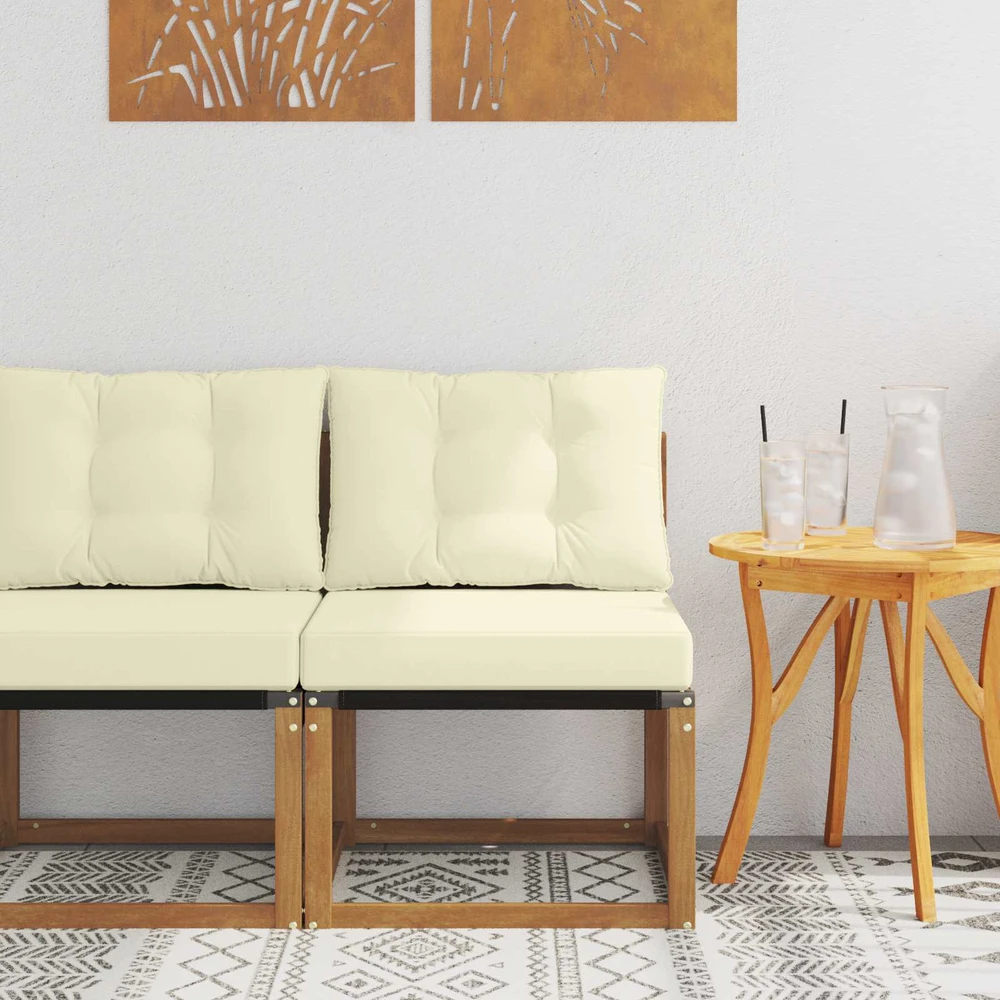 Lauko vidurinė sofa Kietas akacijos medis ir tekstilenas