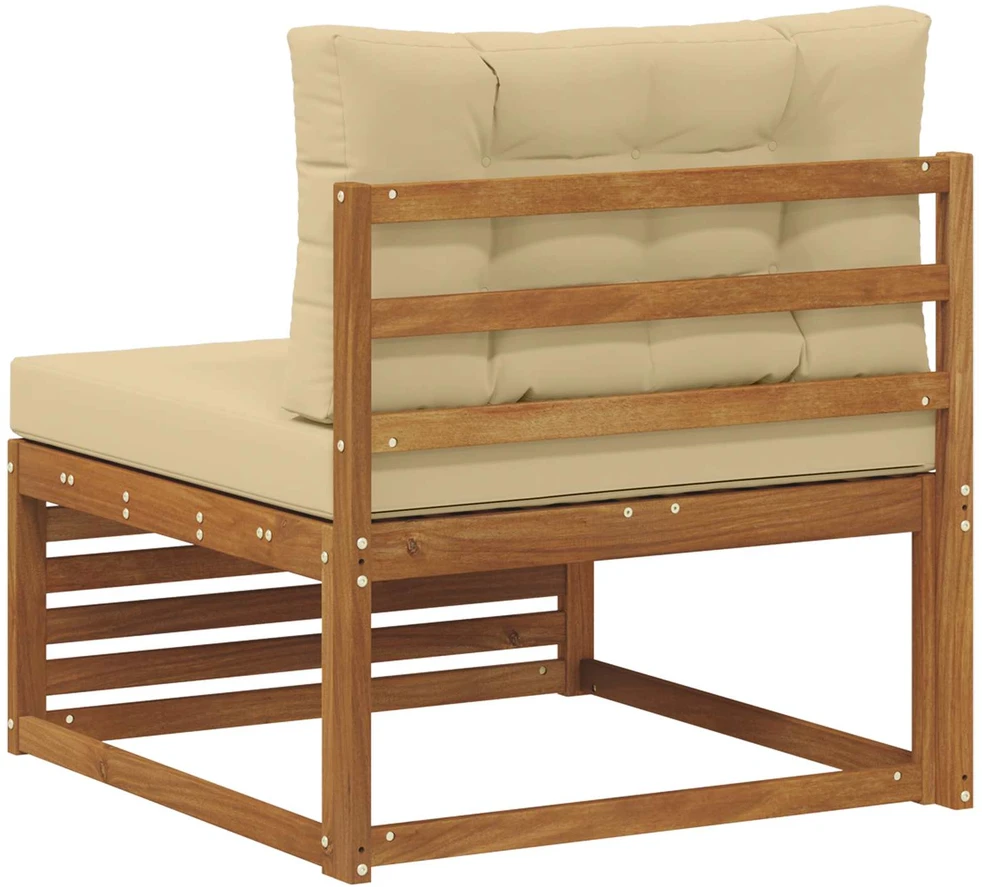 Lauko vidurinė sofa Kietos akacijos mediena Natūrali