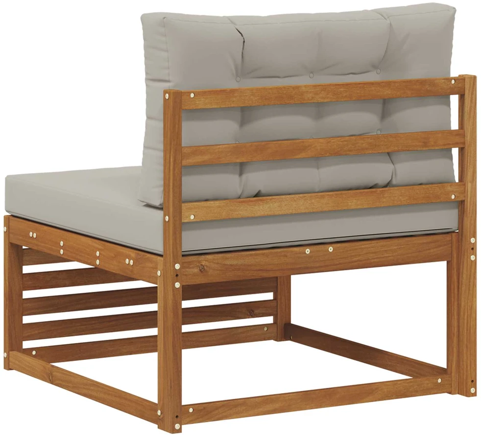 Lauko vidurinė sofa Kietos akacijos mediena Natūrali