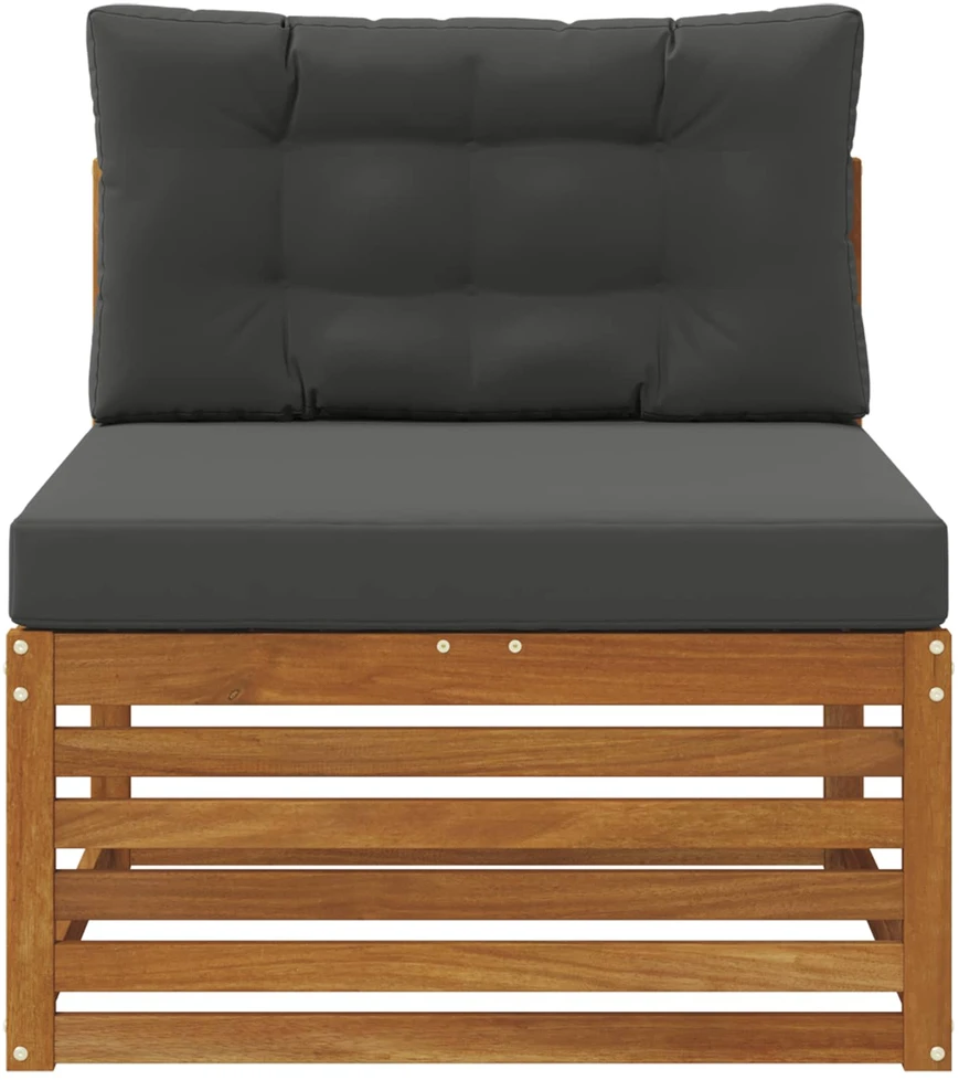 Lauko vidurinė sofa Kietos akacijos mediena Natūrali