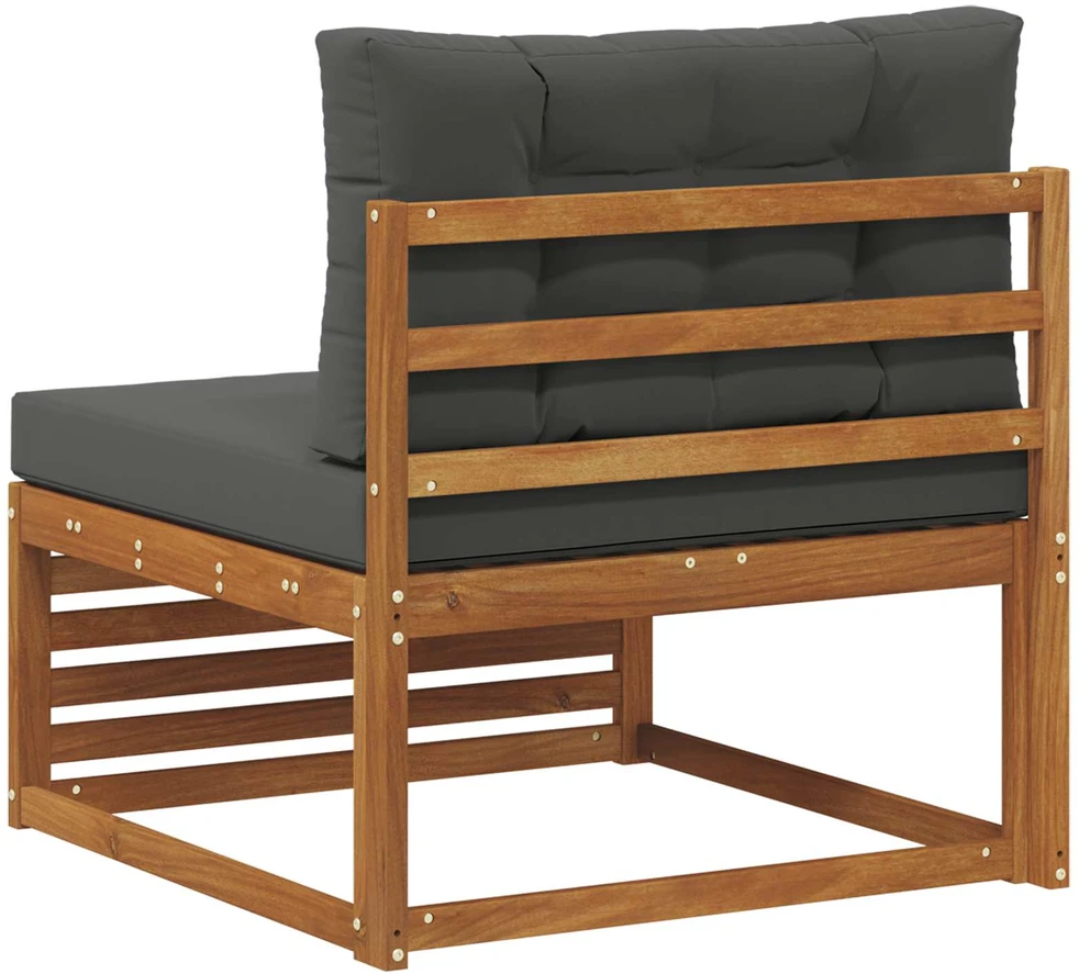 Lauko vidurinė sofa Kietos akacijos mediena Natūrali