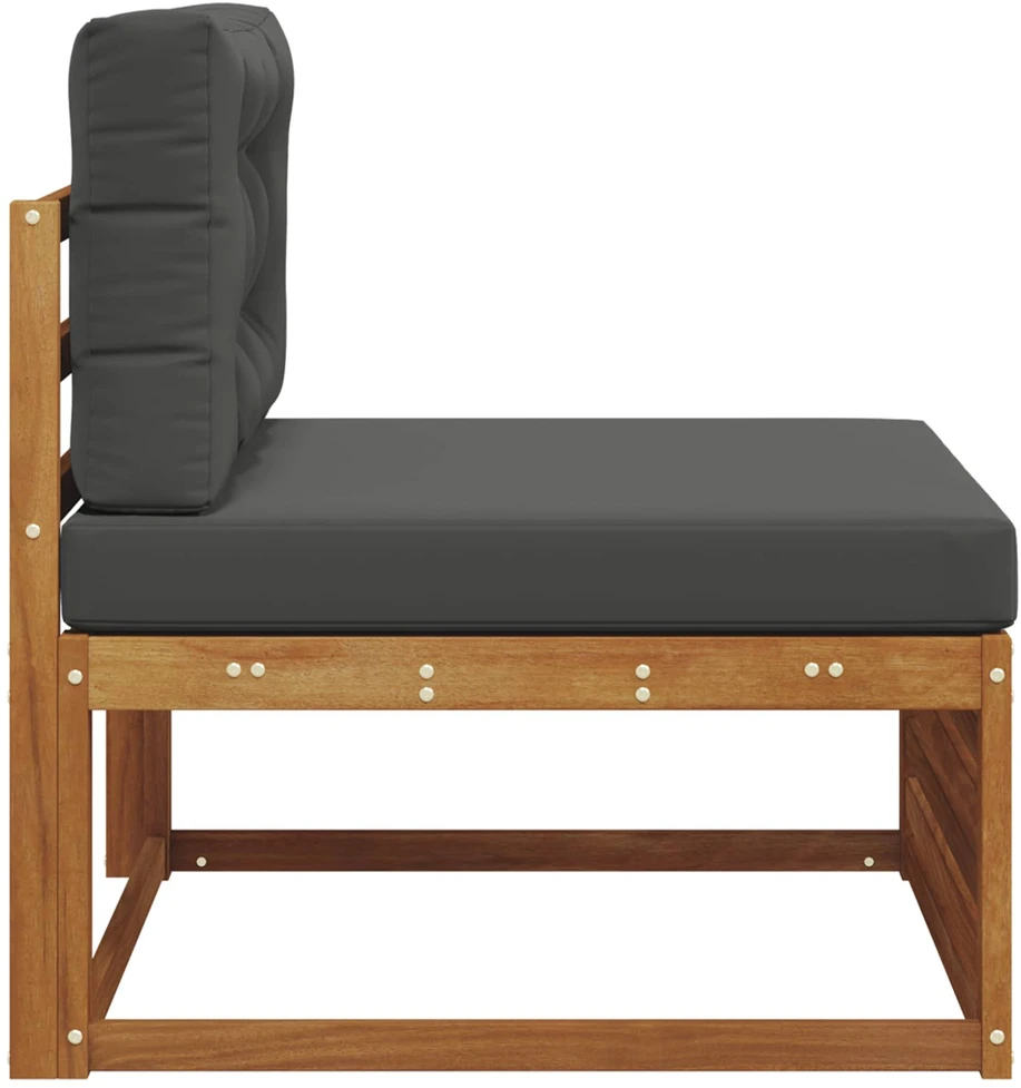 Lauko vidurinė sofa Kietos akacijos mediena Natūrali