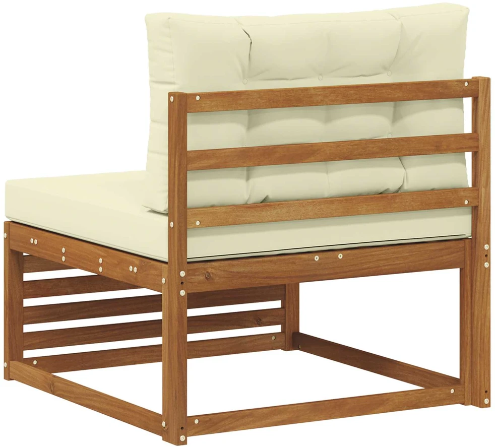 Lauko vidurinė sofa Kietos akacijos mediena Natūrali