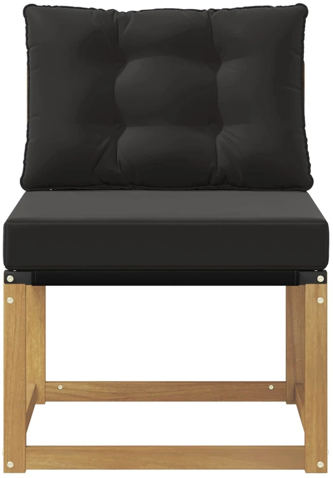 Lauko Vidurinis Sofa Kietas akacijos medis ir tekstilenas Balta