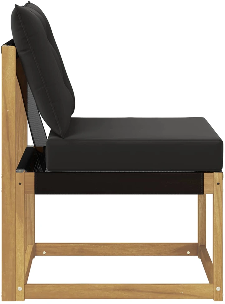 Lauko Vidurinis Sofa Kietas akacijos medis ir tekstilenas Balta