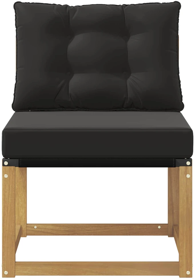 Lauko Vidurinis Sofa Kietas akacijos medis ir tekstilenas Balta