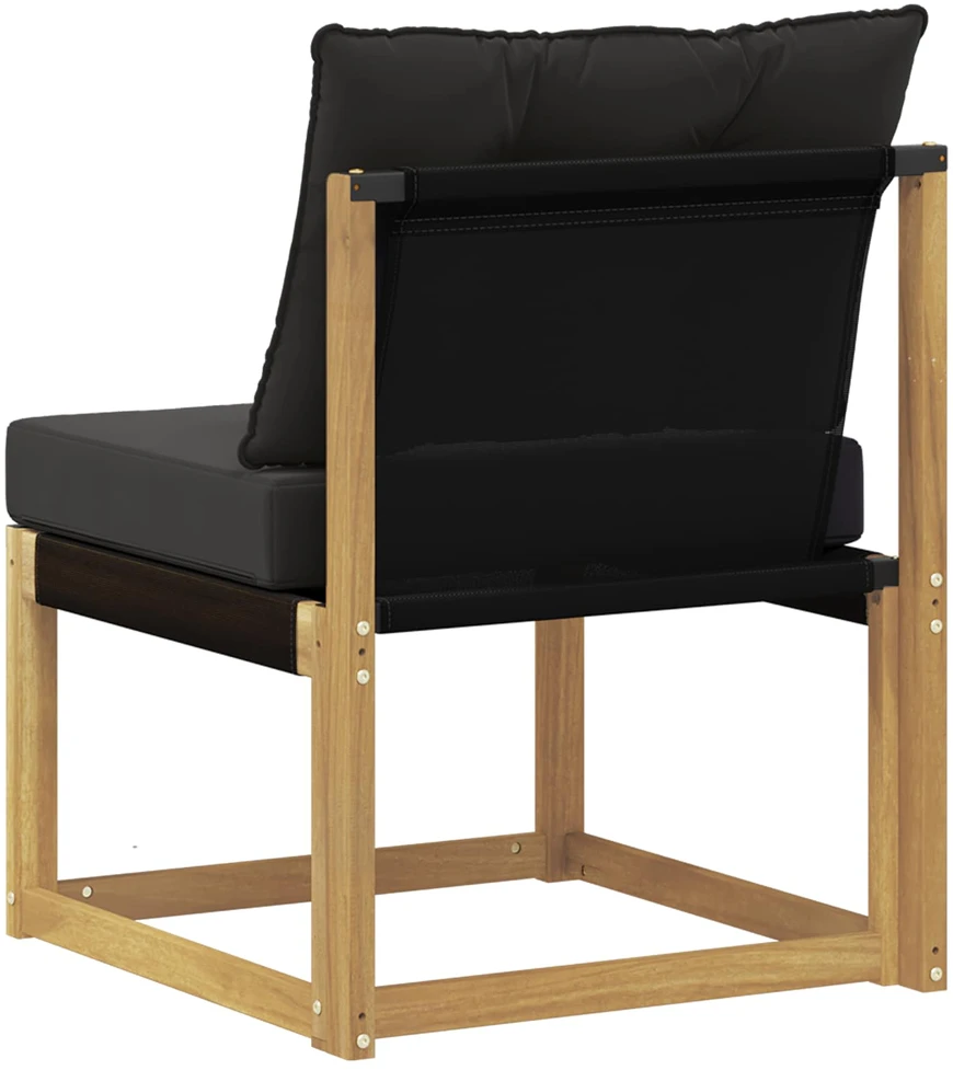 Lauko Vidurinis Sofa Kietas akacijos medis ir tekstilenas Balta
