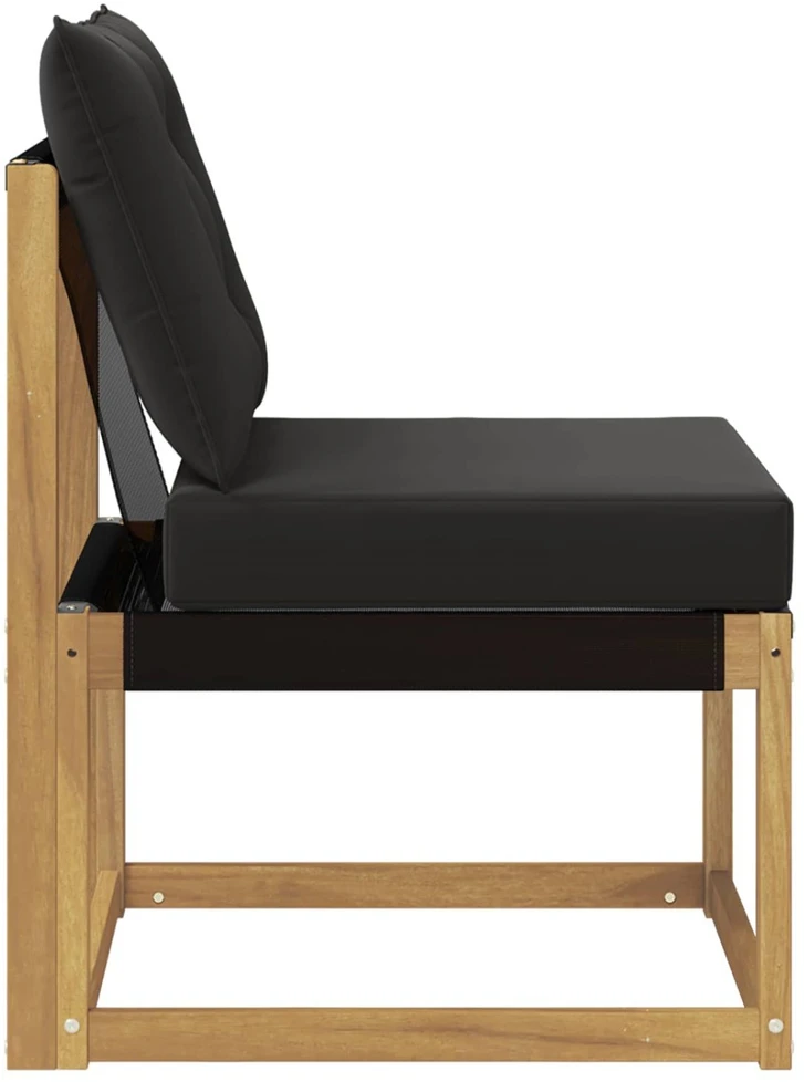 Lauko Vidurinis Sofa Kietas akacijos medis ir tekstilenas Balta