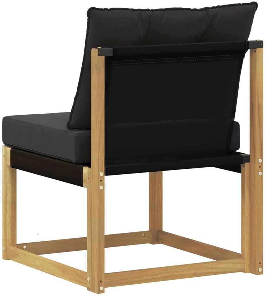Lauko Vidurinis Sofa Kietas akacijos medis ir tekstilenas Balta