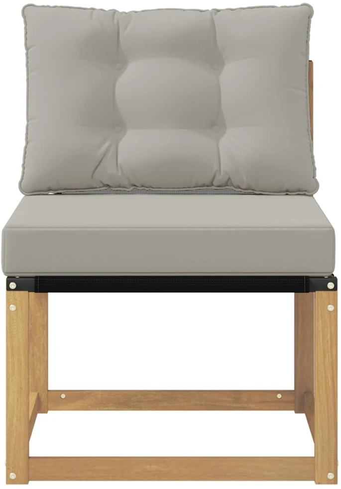 Lauko Vidurinis Sofa Kietas akacijos medis ir tekstilenas Balta