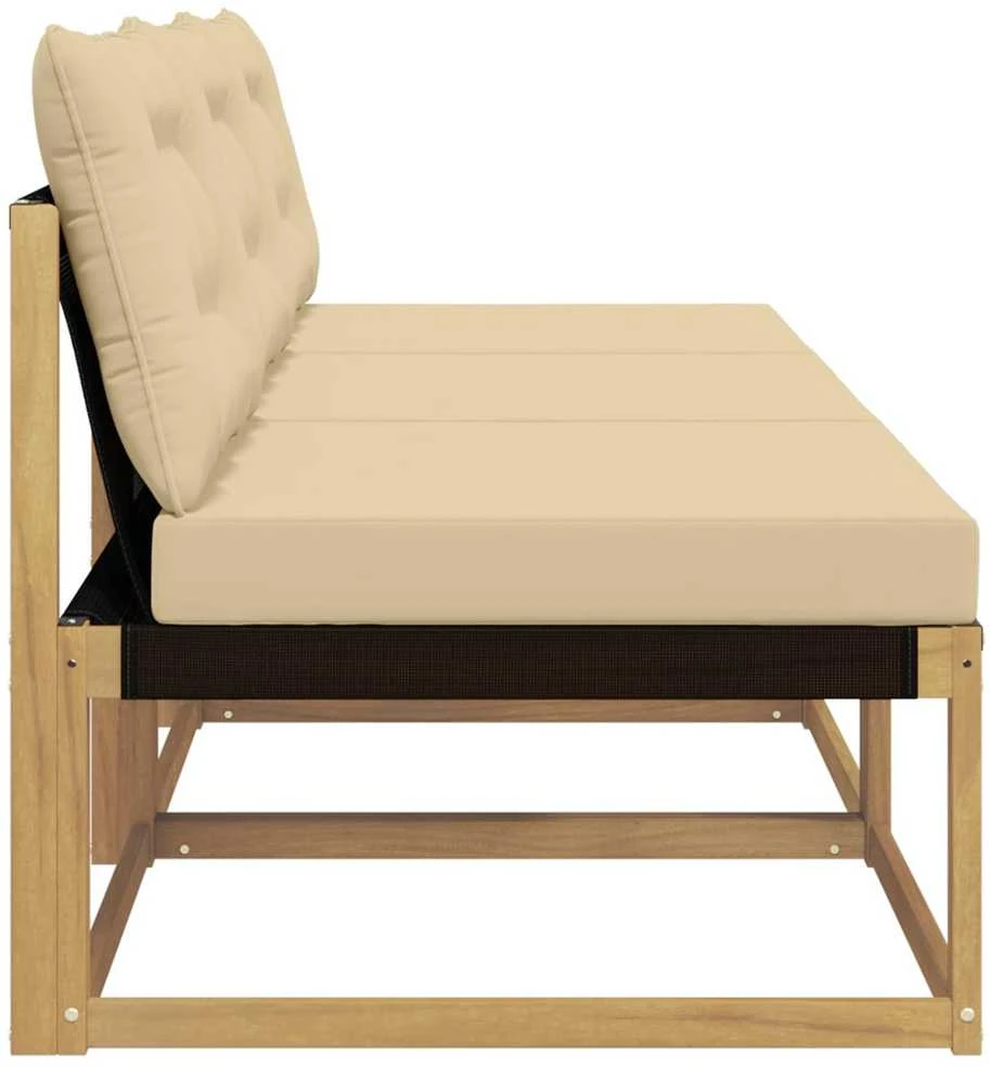 Lauko Vidurinis Sofa Kietos akacijos mediena Balta