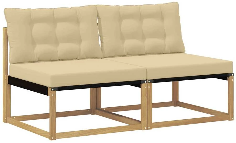 Lauko Vidurinis Sofa Kietos akacijos mediena Balta