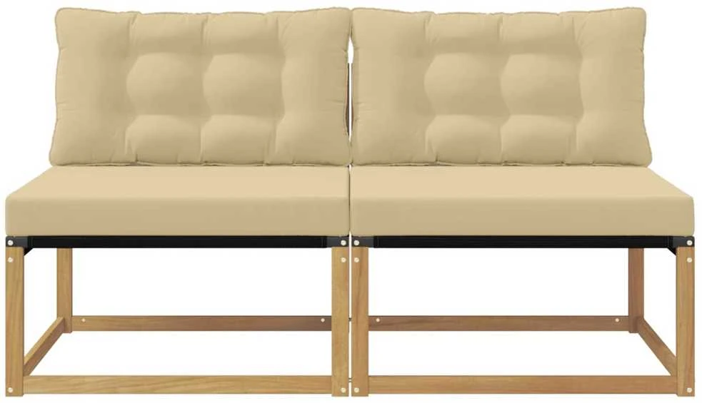 Lauko Vidurinis Sofa Kietos akacijos mediena Balta